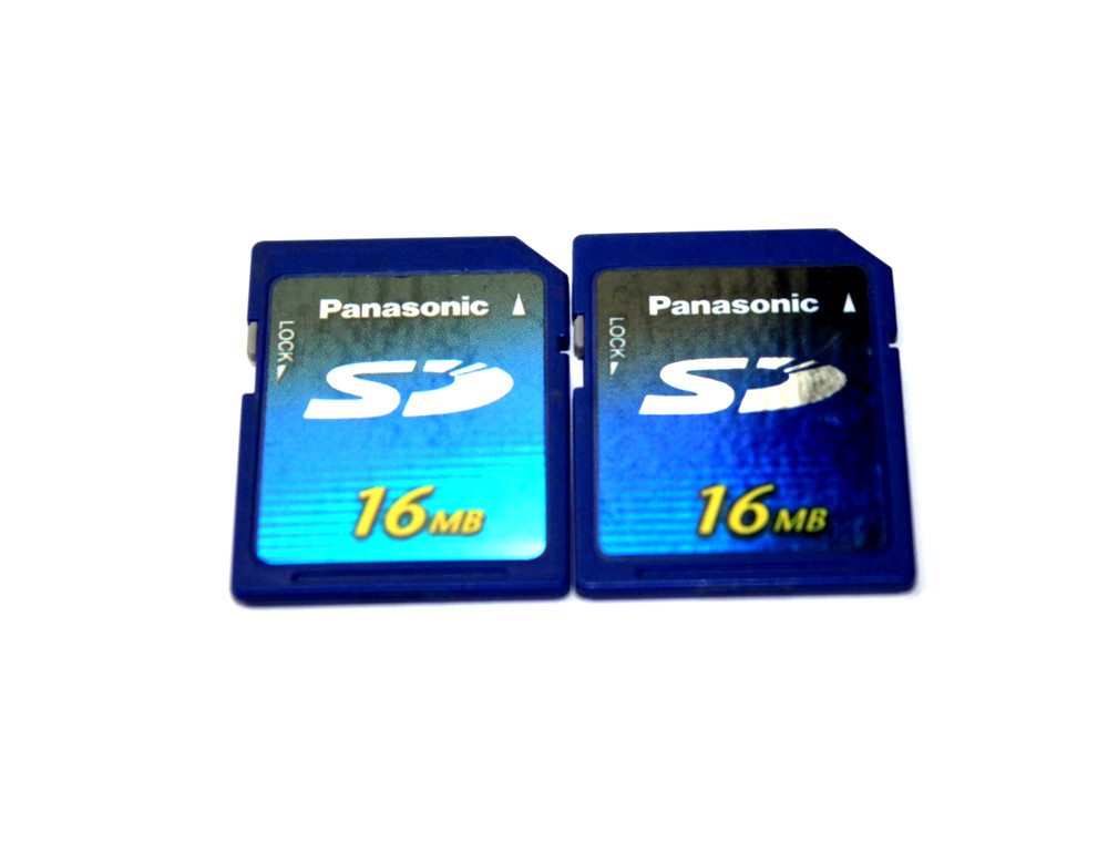 Set of 2 Panasonic 16MB SD Memory Card
