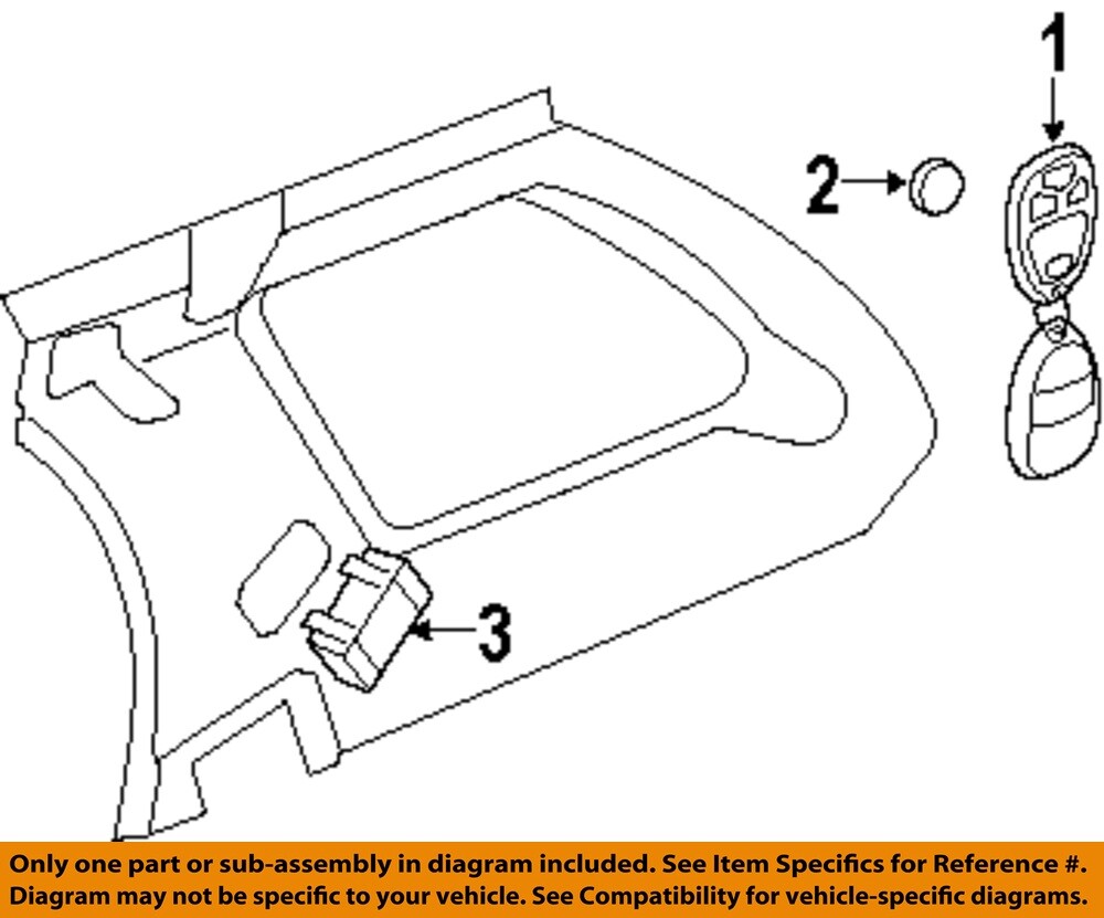 GM OEM Keyless Entry-Key Fob Remote Transmitter 22936099