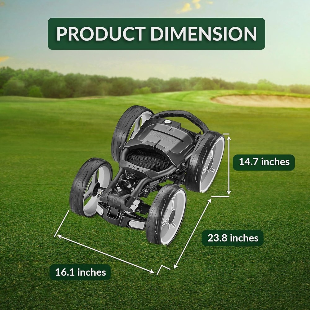 CaddyTek Explorer V8 - SuperLite 4 Wheel Golf Push Cart, Explorer Version 8