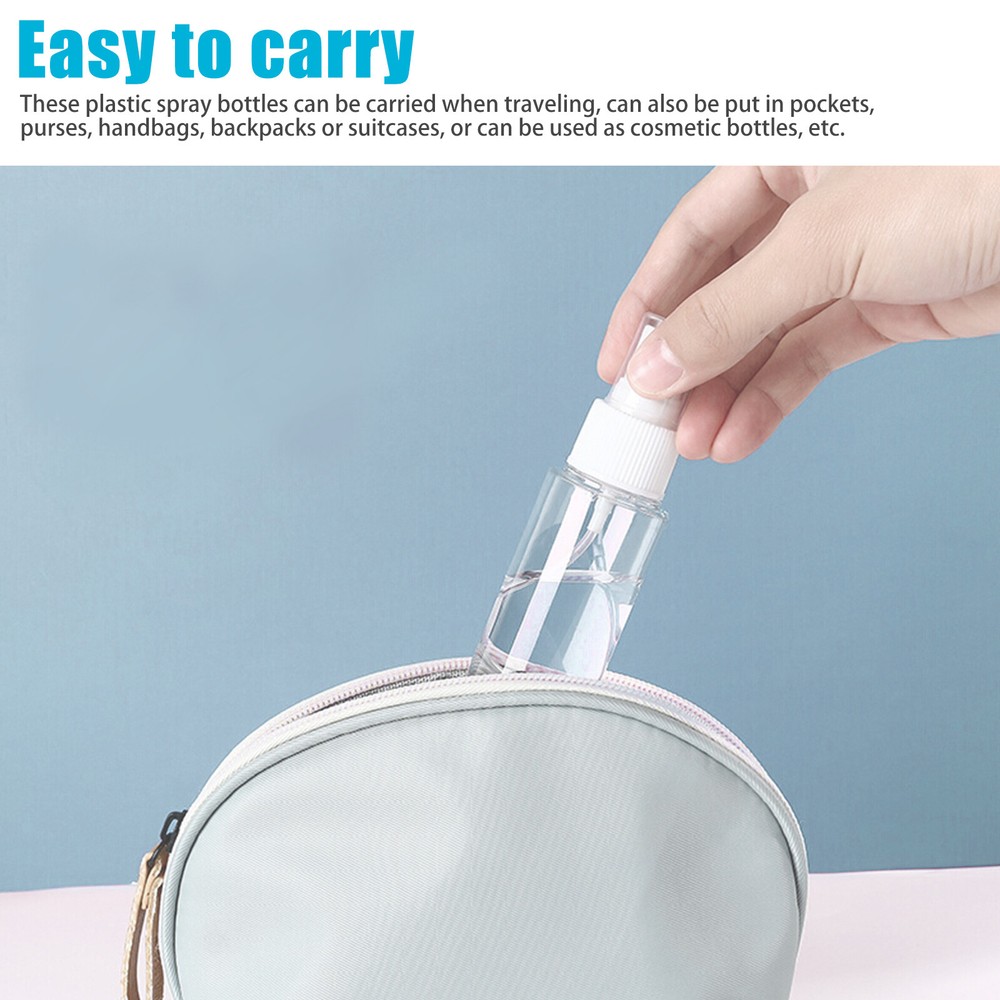 5PCS 30ml/60ml Travel Spray Bottle Plastic Transparent Perfume Empty Atomizer