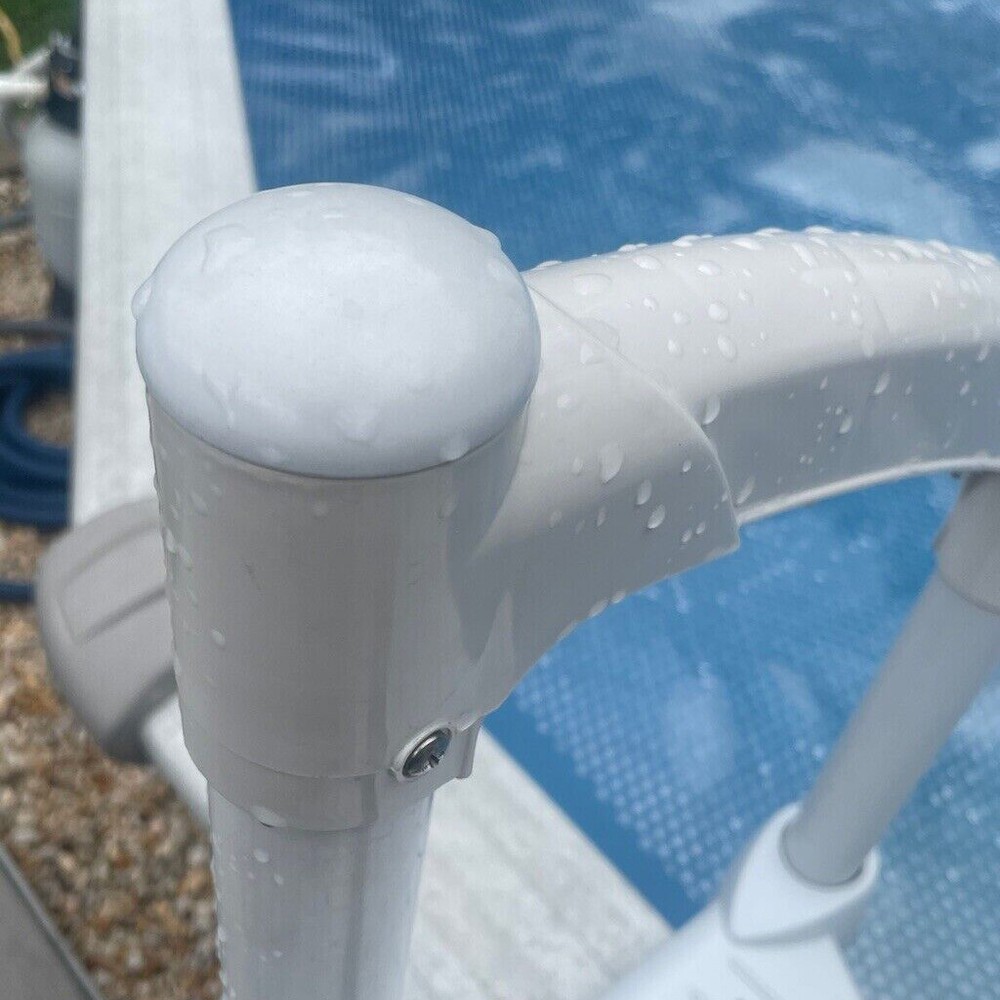 White Short Handrail Replace For Above Ground Swimming Pool Step