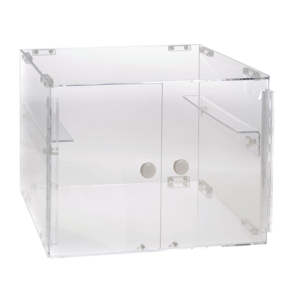 HUBERT Stackable Countertop Display Case 2-Tier Rectangular Clear Acrylic - 19"