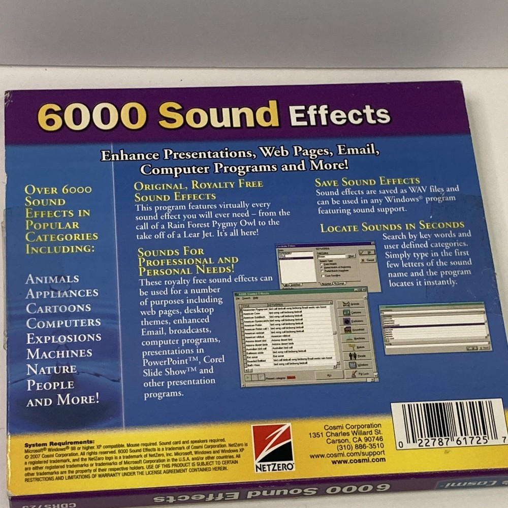 Cosmi 6000 Sound Effects CDRom