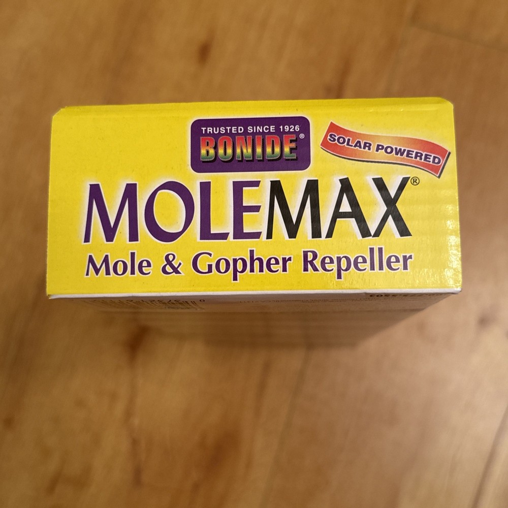 Bonide (BND61121) Molemax Sonic Spike Repeller Solar Powered Mole and Gopher New