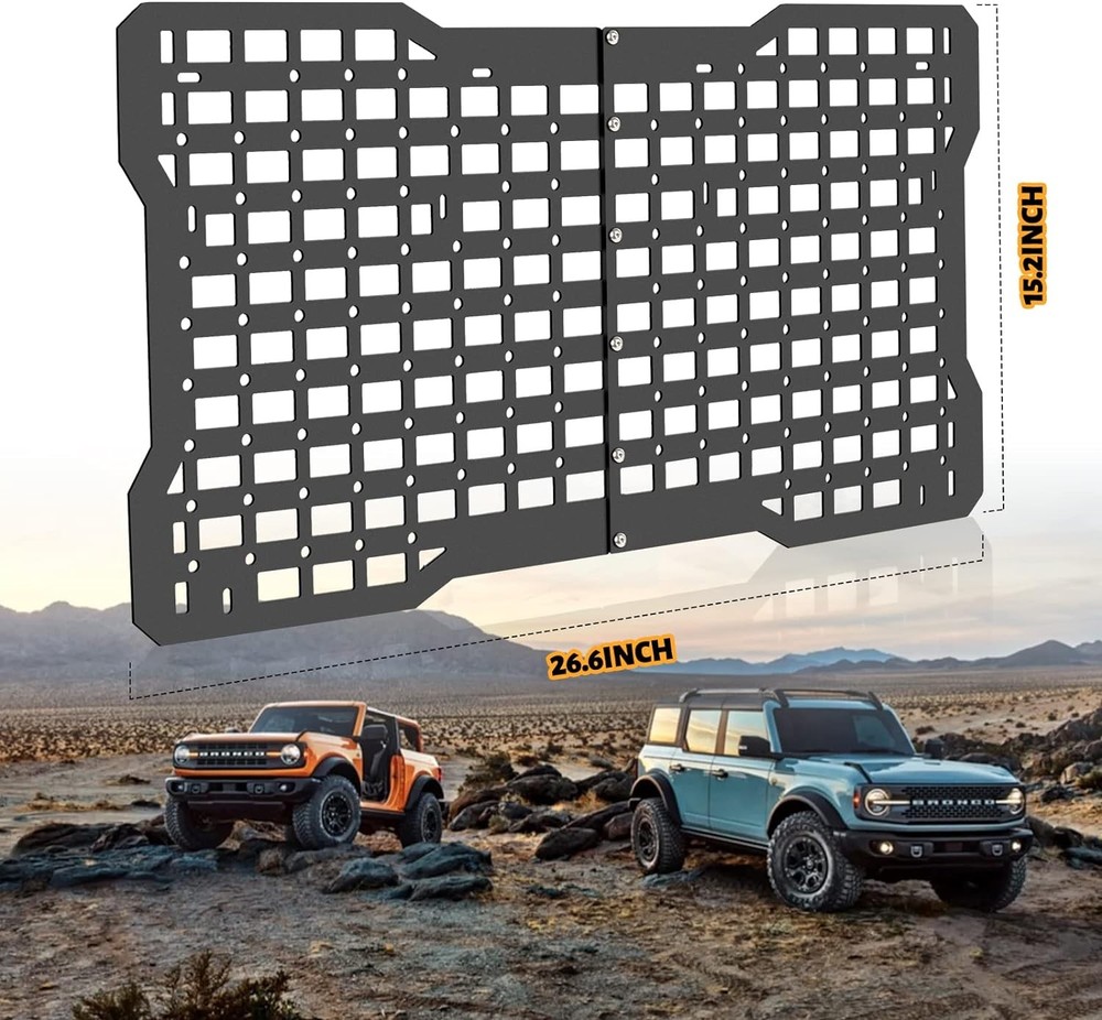 OFF ROAD Tailgate Storage Panel Tailgate Molle Panel Steel Cargo Shelf Storage