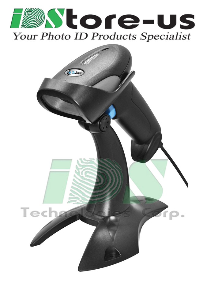 3nStar SC100 Laser Handheld Barcode 1D Scanner with Base and Autosense