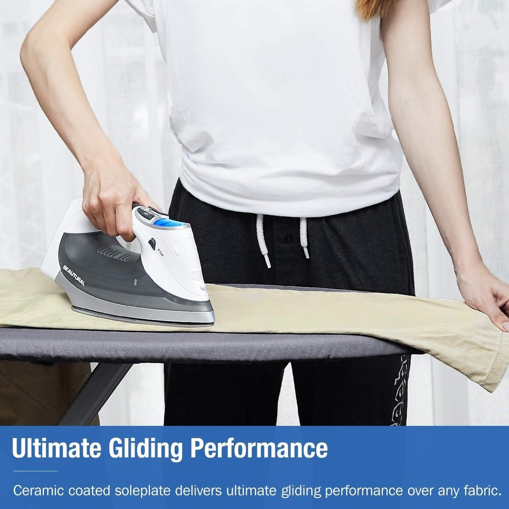 1800W Steam Iron with Ceramic Soleplate, LCD Screen