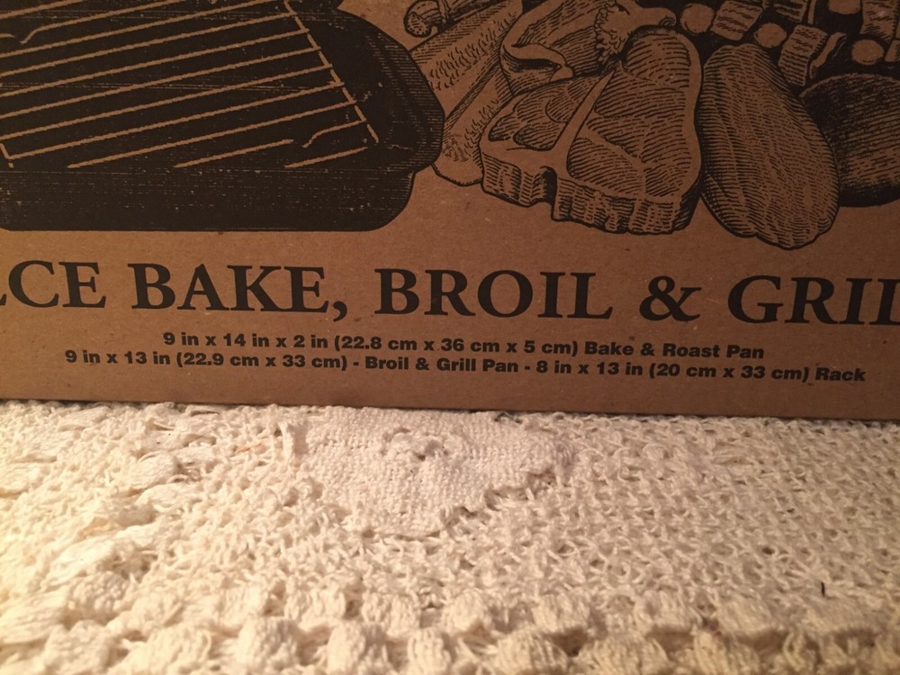 New In Box Granite-Ware 3pc. Bake, Broil & Grill Set