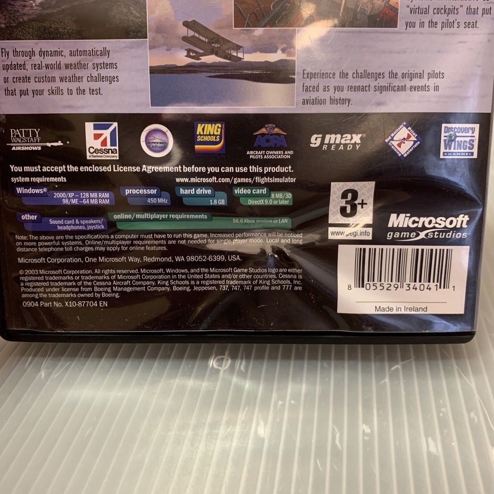 Microsoft Flight Simulator 2004: A Century Of Flight (PC CD ROM, 4-Discs)