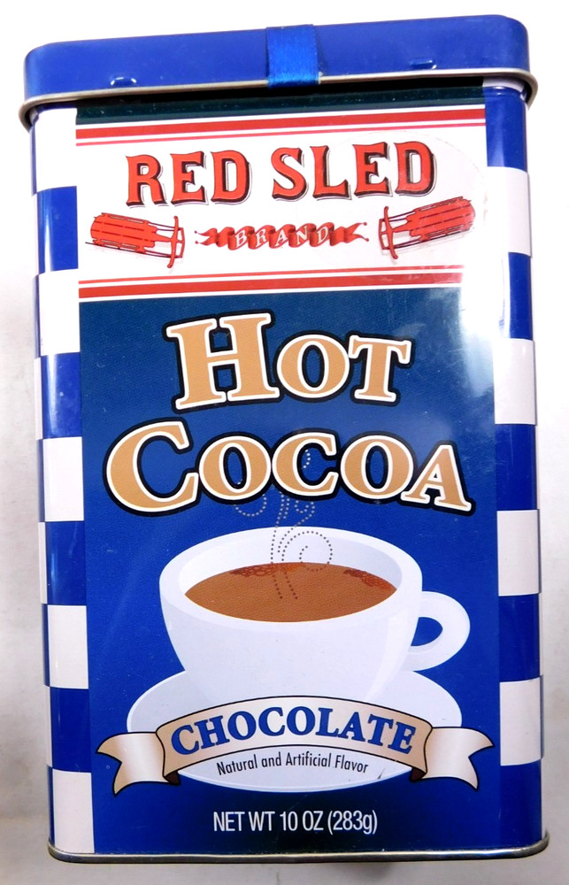 Red Sled Hot Cocoa Tin 2010