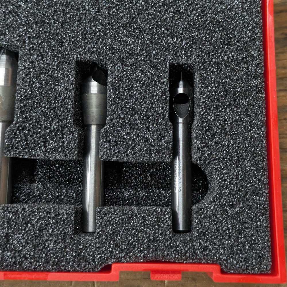 Cleveland C94588 Countersink/Deburring Tool Set, 4 Pieces 60 degrees Zero Flute