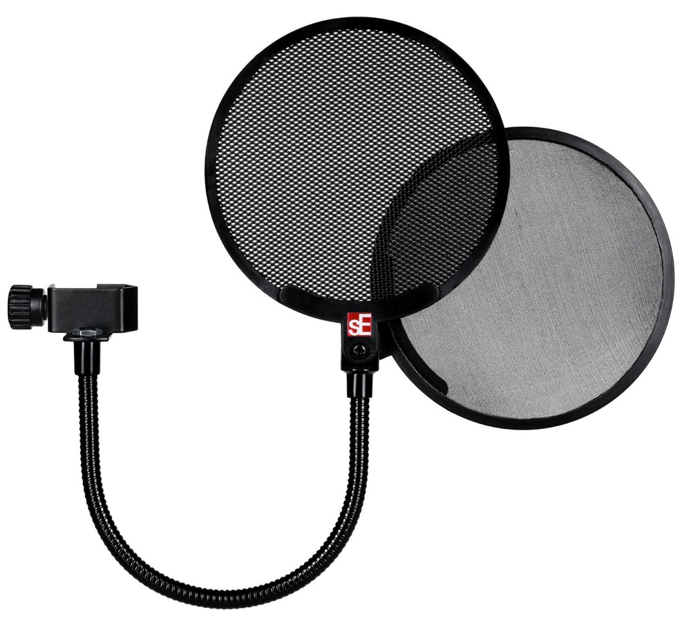 Se Electronics Gooseneck Dual Pop Filter+Backpack