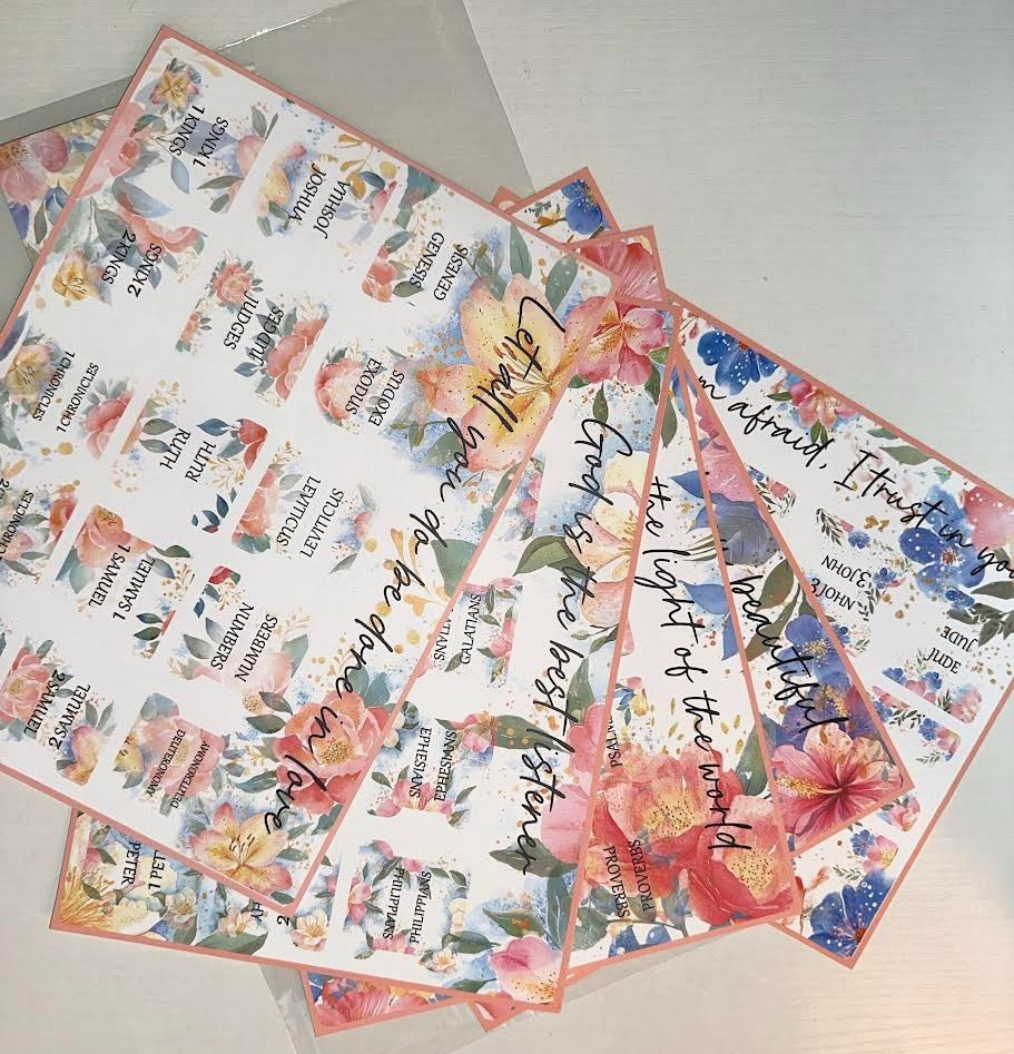 WOMENS BIBLE TABS-FLORAL