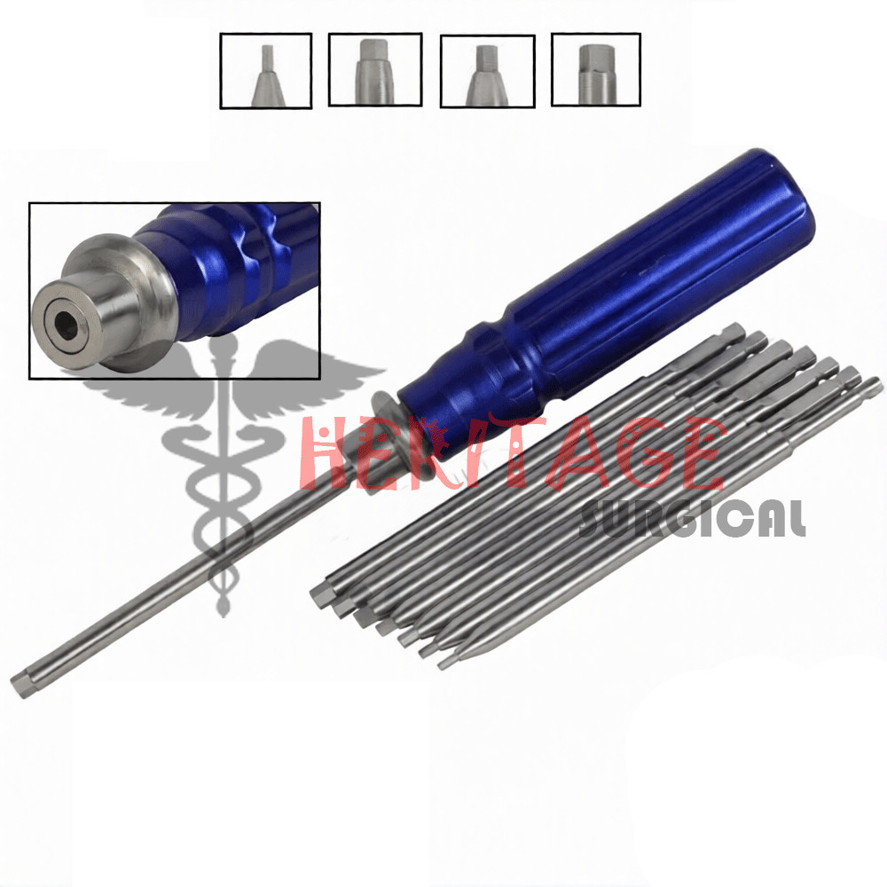 Orthopedic Bone Screwdriver Set With Quick Coupling Handle Surgical Instruments