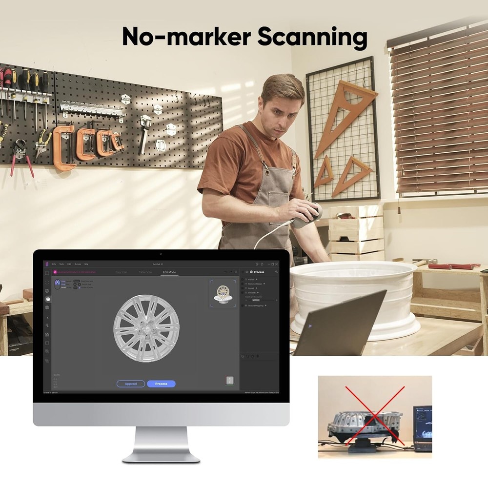 3DMakerpro Handheld 3D Scanner For 3D Printing Mole Premium 0.1mm Resolution