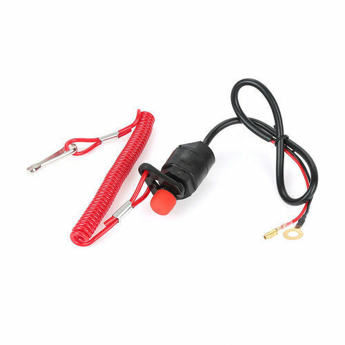 Universal Boat Outboard Engine Motor Kill Stop Switch & Safety Tether Lanyar Key