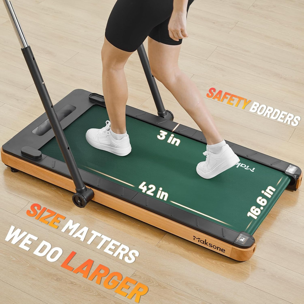 Compact Folding Walking Pad with Adjustable Handlebar and Remote Control