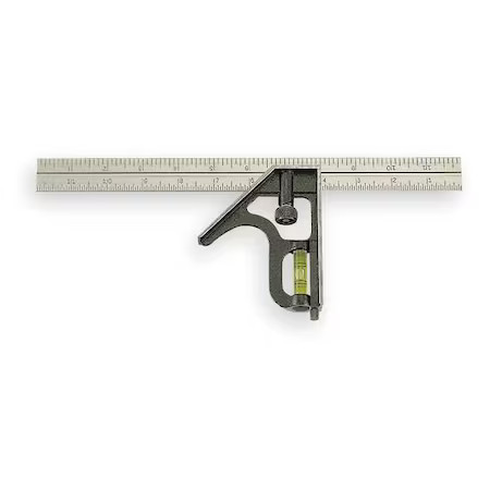 Johnson Level & Tool 400 Combination Square, 12 In, Zinc Head