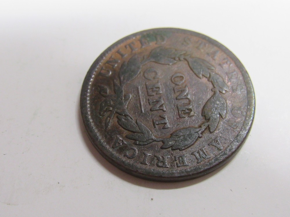 U.S. 1837 CORONET HEAD LARGE ONE CENT GOOD CONDITION *
