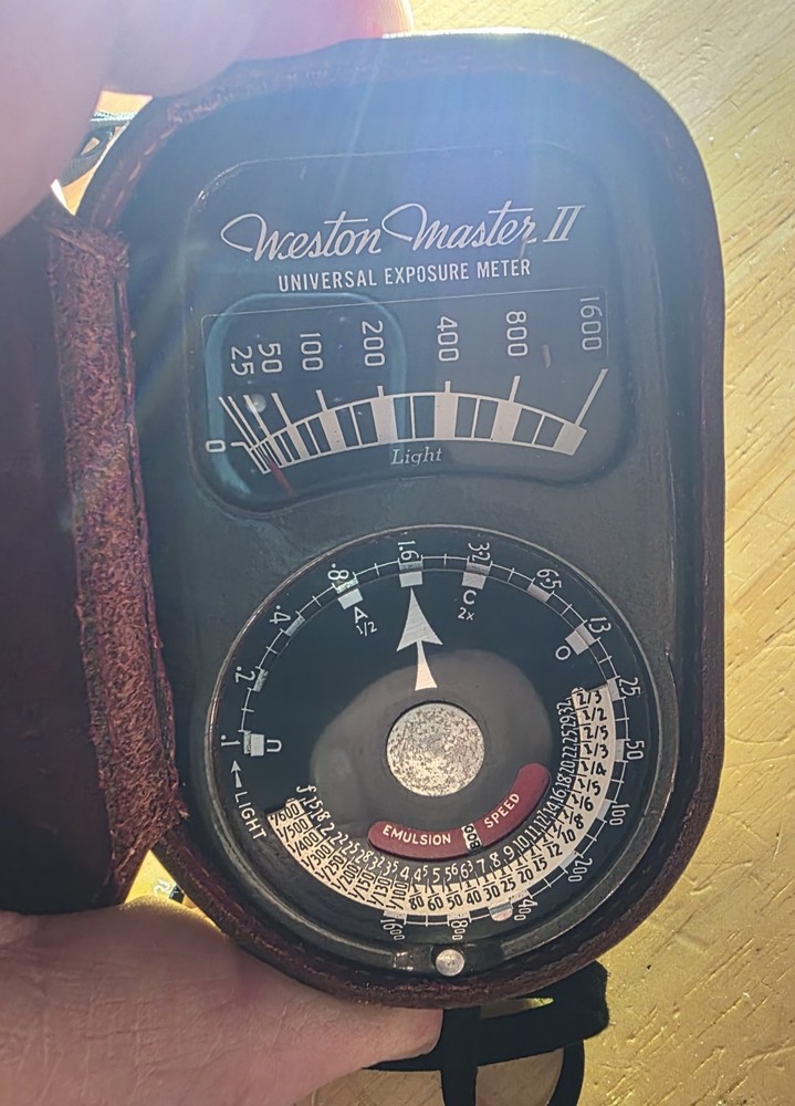 Weston Master II Universal Exposure Meter Model 735 With Fitted Leather Case