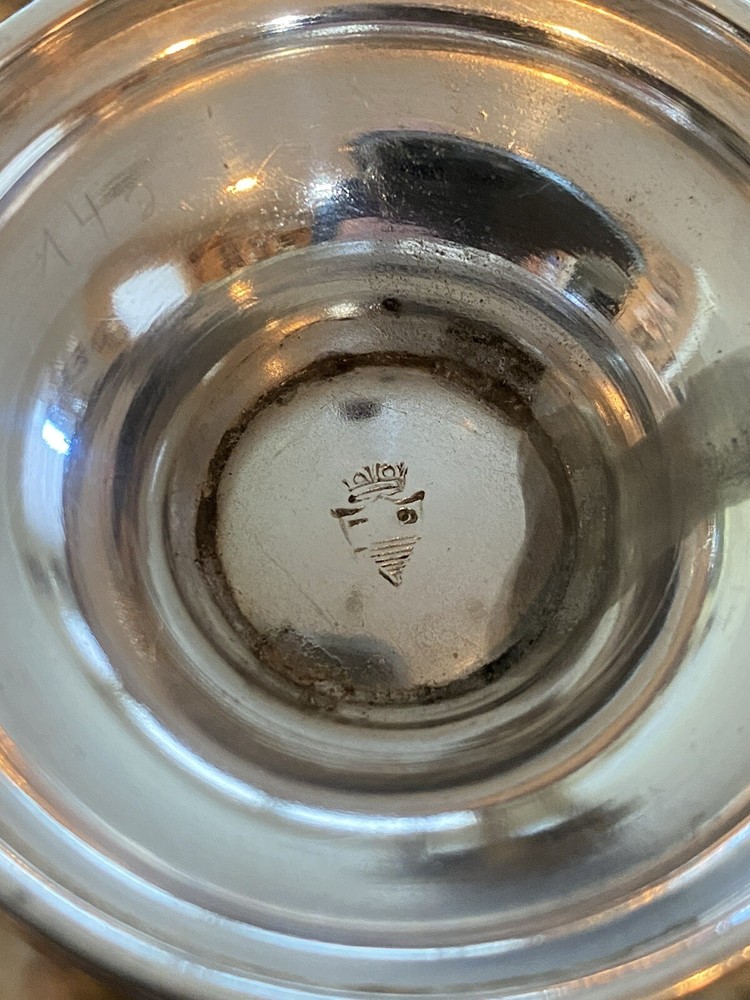 Marked Antique Hammered Silver Vase