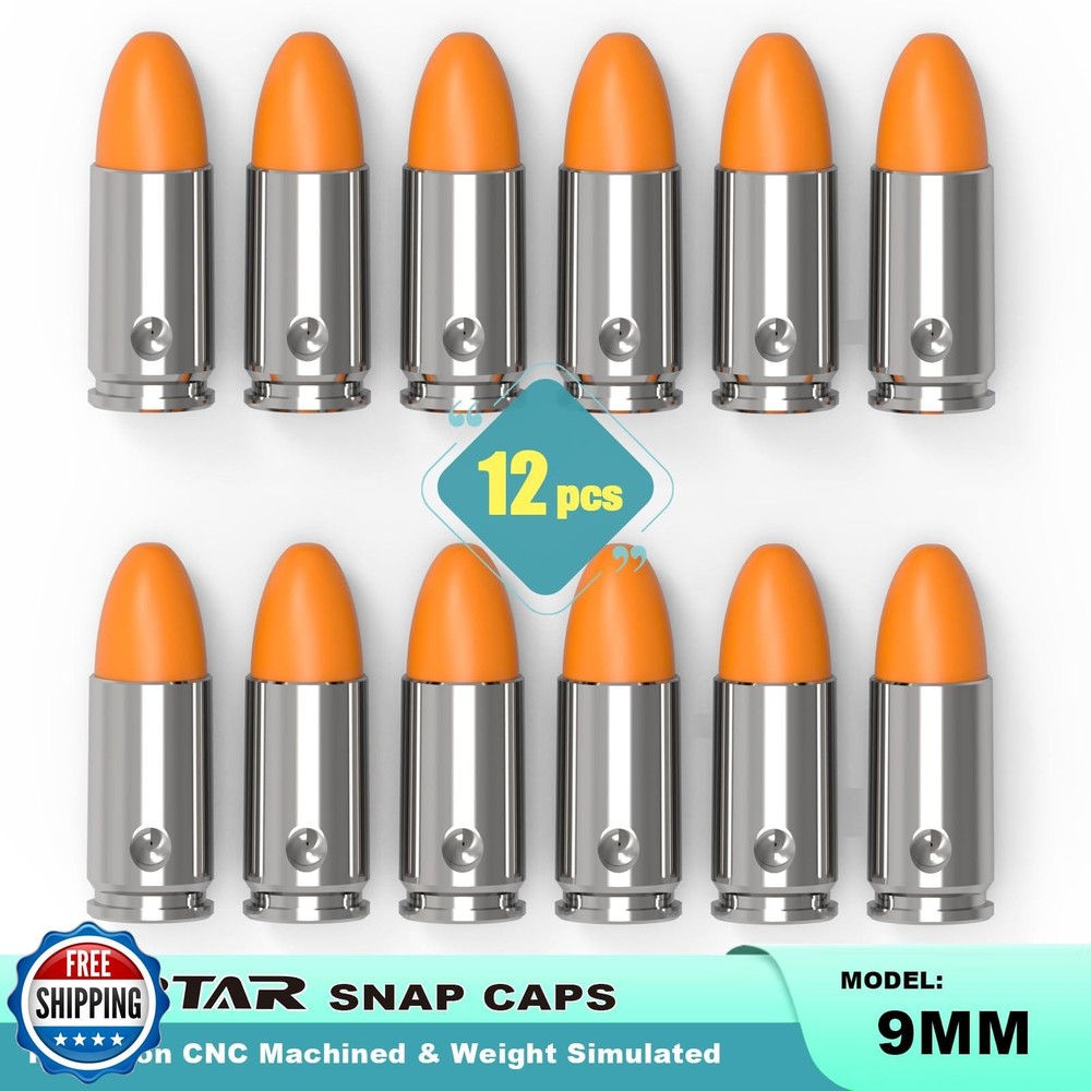 GORTAR 9mm Snap Caps Training Dummy Rounds Practice Safe Loading
