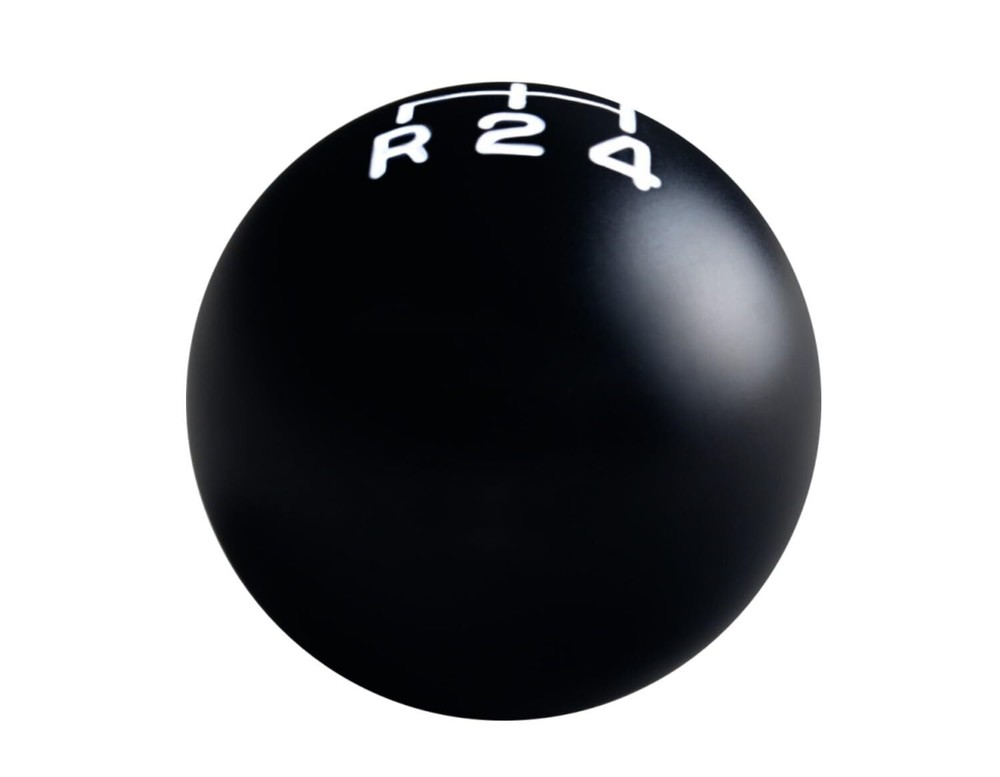 Aluminum 4 Speed Reverse Down Left Shift Knob Weighted 3/8-16 White