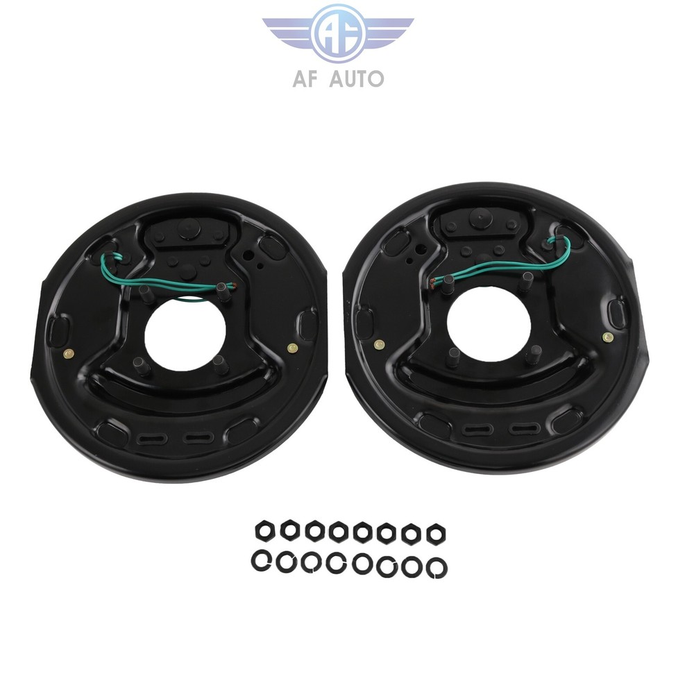 Set Electric Trailer Brake Assembly 10" x 2-1/4" Self-Adjusting 1 Left & 1 Right