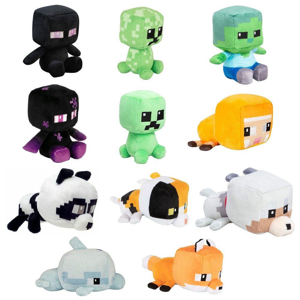 Minecraft JINX Mini Crafter Plush Enderman, Wolf, Dragon, Creeper, Panda - MORE