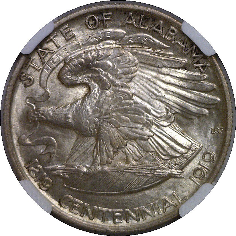 1921 Alabama 2x2 Commemorative Half Dollar NGC MS-66