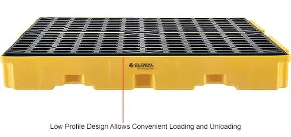 4-Drum Spill Containment Modular Platform - 2 Piece - Assembled