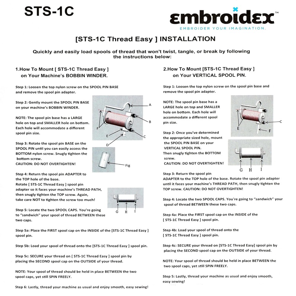 Thread Easy Spool Pin Adapter Universal Spool Holder Thread Stand for Sewing ...