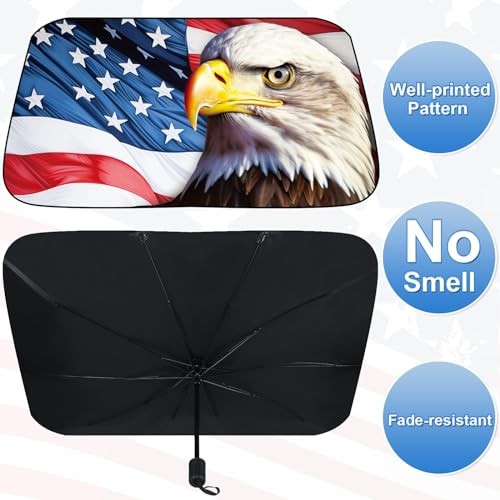 Windshield Sunshade Umbrella for Car Front Window Eagle Sun Visor for Car eagle