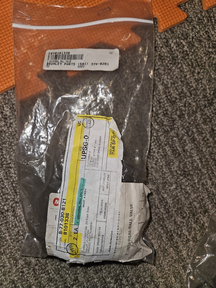 Frymaster 8101338 Universal Ball Valve