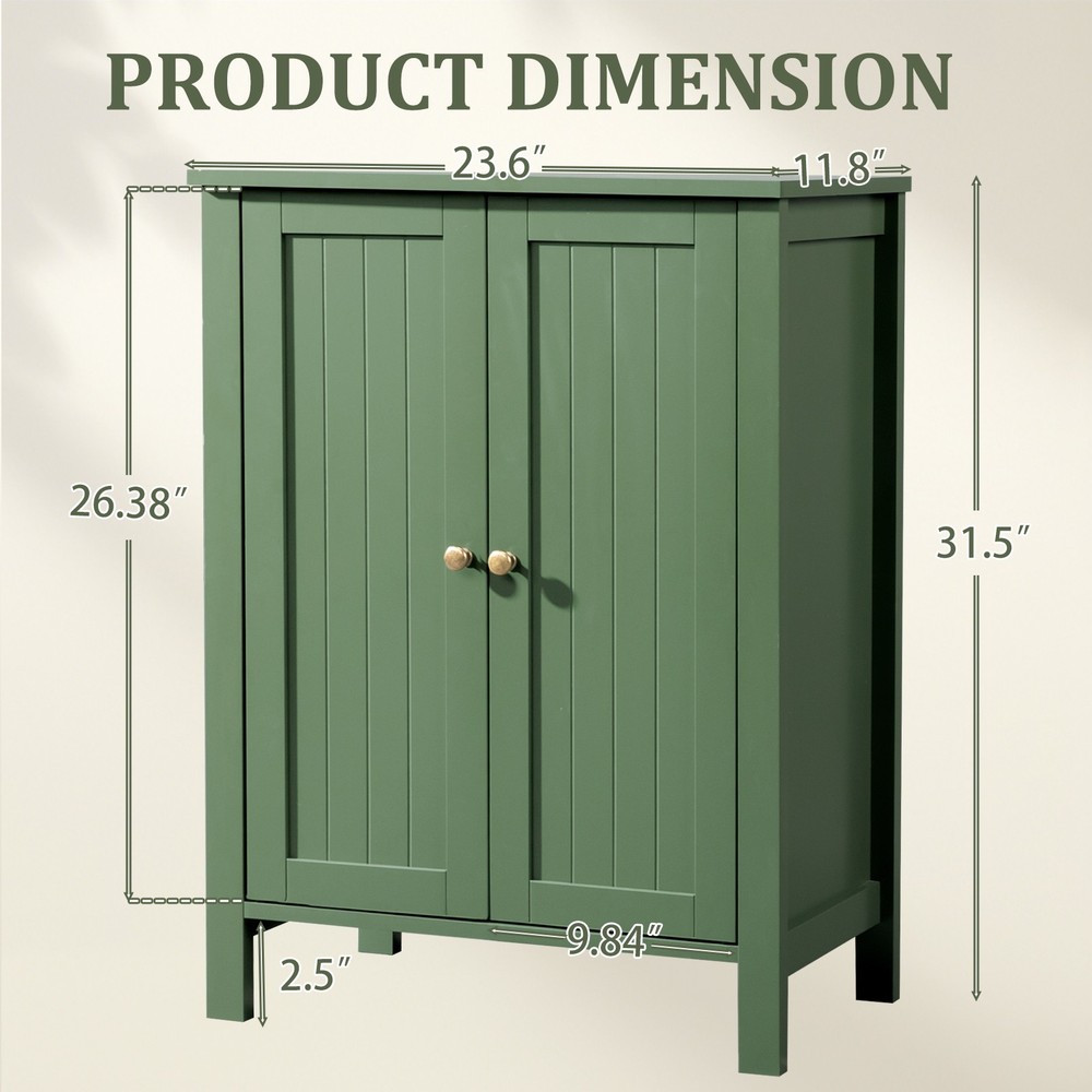 Forest Green MDF Painted with Vertical Stripes, 60*30*80cm