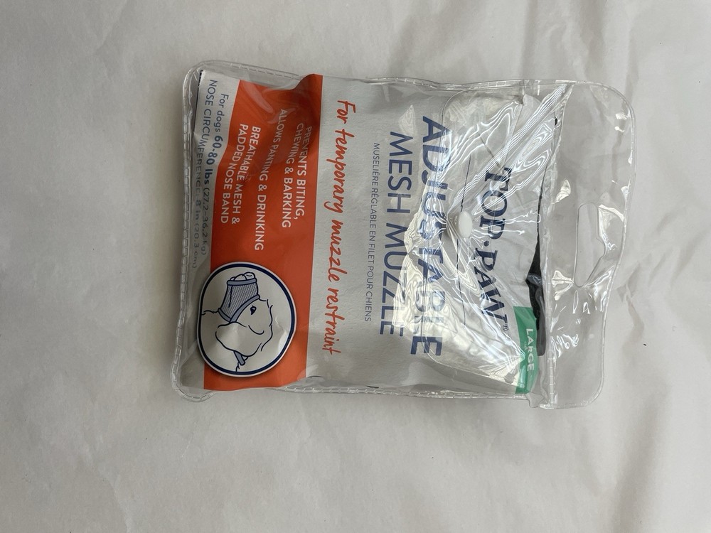 Top Paw Adjustable Mesh Dog Muzzle Size L 60-80 Lbs