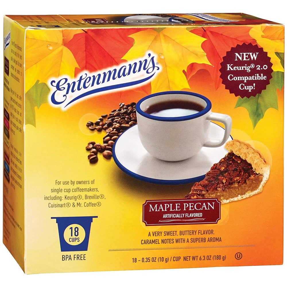 Entenmann's Maple Pecan Flavored Single Serve Coffee Cups - 18 Count