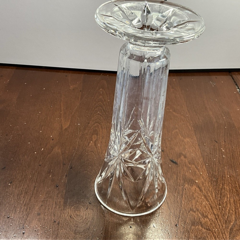 7” Cut Glass Bud Vase 3” Opening