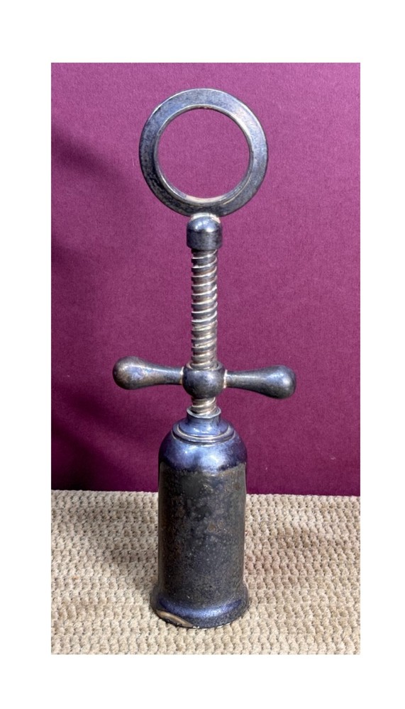 VINTAGE METAL? MADE STRONG OLD CORKSCREW BOTTLE PLUG PULLER OUTTER
