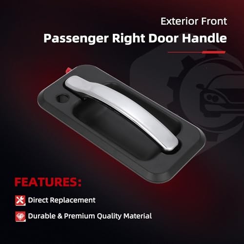 Exterior Door Handle Set - Front Passenger Right Balck/Chrome (1pc)