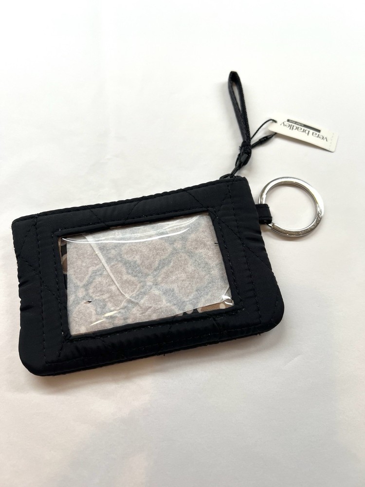 NWT Vera Bradley Zip ID Case solid black