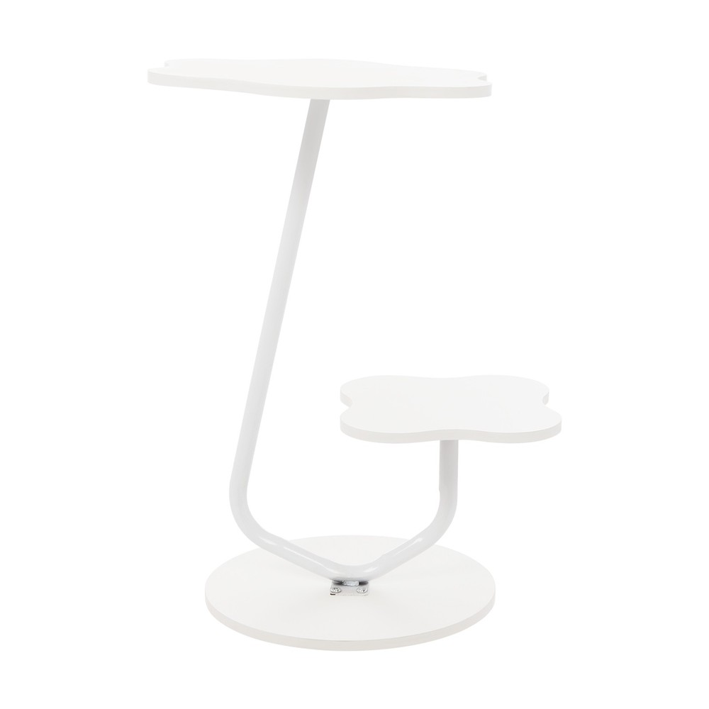 2 Tier Small Side Table 24.2in Height Modern Coffee Table Small Sofa Side Table