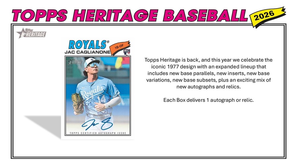 2026 TOPPS HERITAGE BASEBALL HOBBY BOX