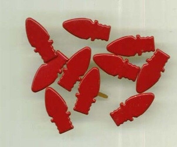 Christmas Bulb Brads - RED - 20pc