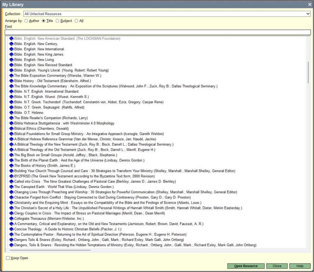 Logos Bible Software Scholar's Library with 350+ Resources