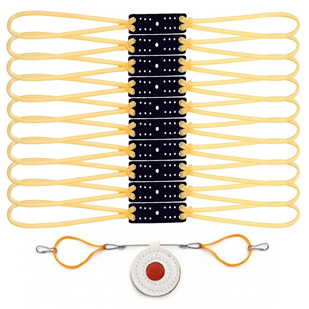 Zhoryengar 10Pcs Slingshot Replacement Bands Heavy Pull 4mm, yellow