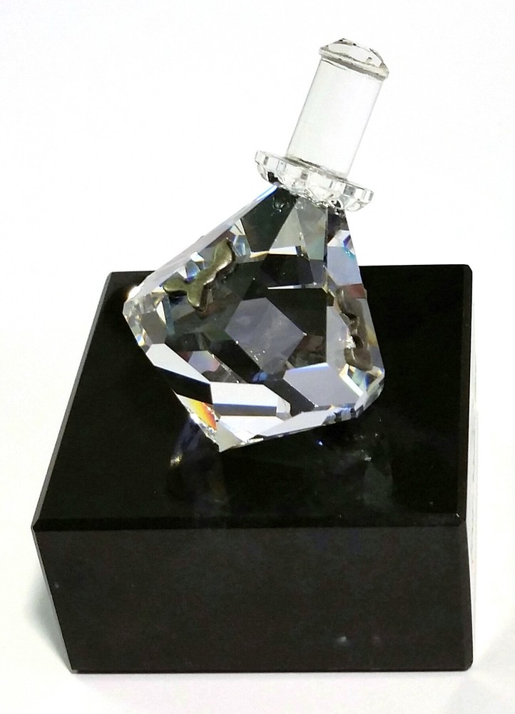 Crystal Dreidel Handcrafted Using Swarovski Crystal On Marble Base