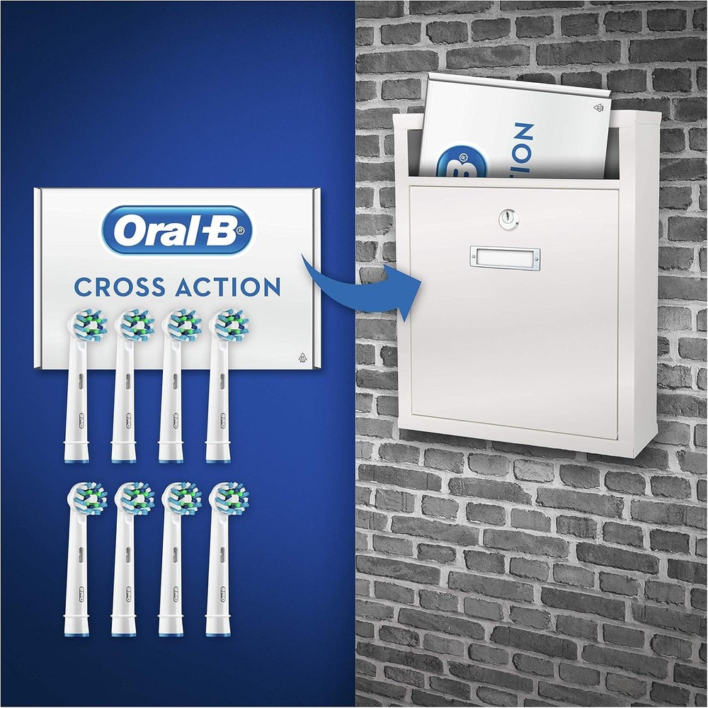 Oral-B Cross Action Replacement Toothbrush Heads Value Pack- 4 Count Original