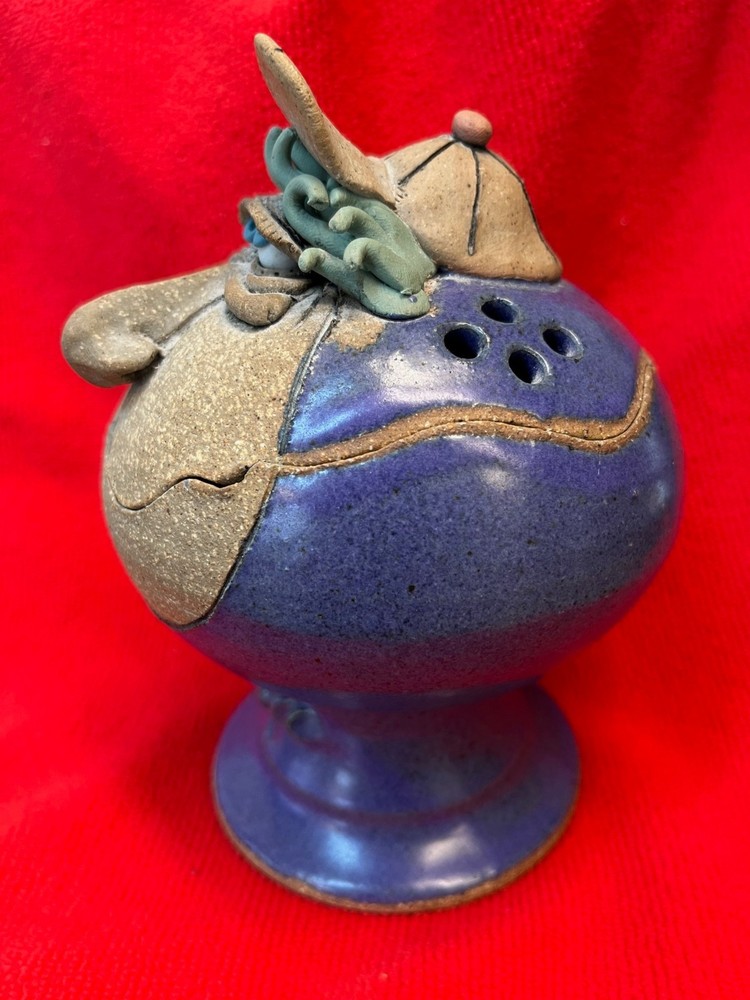 Handcrafted - Ceramic - Funny Head - Incense Burner