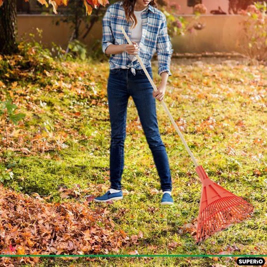 Garden Leaf Rake Orange 60" 2-Pack